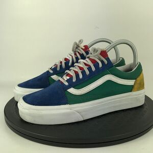 Vans Old Skool 'Yatch Club' Blue/Green/Yellow Skate Shoes Women's Size 6.5